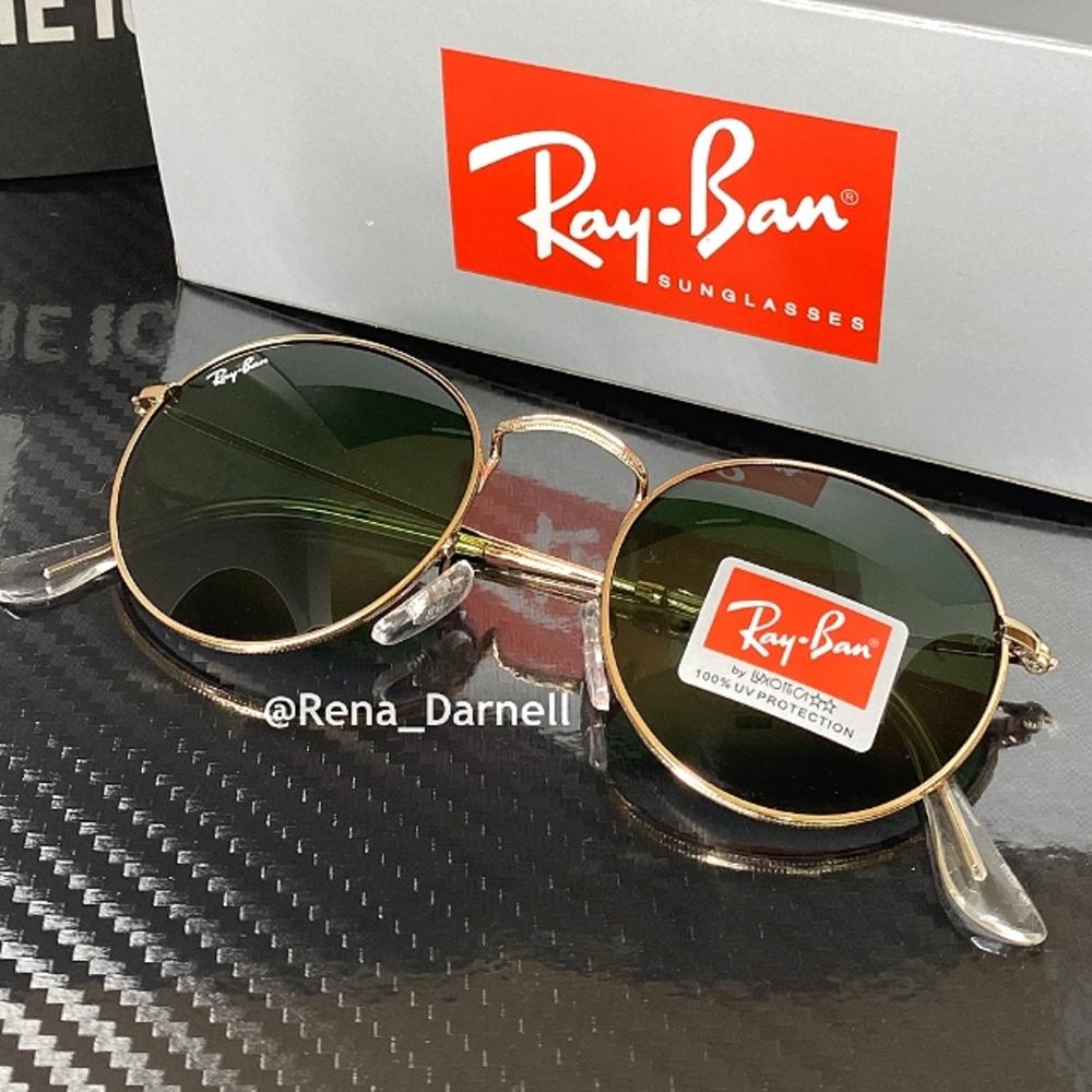 Ray Ban Round Metal Green RB3447 New